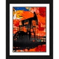 thumbnail image 2 of Stephen Chambers 25x32 Black Ornate Wood Framed With Double Matting Wall Art Titled - Pumpjack Orange, 2 of 6