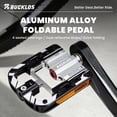 thumbnail image 3 of BUCKLOS Folding Bike Pedals 9/16" Cr‑Mo Steel Axle, 4 Sealed Bearings Aluminum Alloy Flat Platform Pedals with Anti‑Slip Pins & Reflectors, Dust‑Water Resistant for Folding Bikes, Road Bikes, BMX, 3 of 11