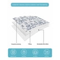 thumbnail image 5 of Quilts Twin Size, Blue Flower Soft Comforter Bedding Set for Bed, Vintage Farmhouse Boho Leaf Spring Summer Lightweight Quilted Bedspread with Pillow Cover(2 Pieces) for All Season, 68x86 Inch, 5 of 6