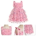 thumbnail image 3 of IBTOM CASTLE Baby Girls Tutu Dress Sleeveless Backless Princess Tulle Birthday Party Dresses Sequin Ruffle Summer Sundress 2-3 Years Pink Polka Dots, 3 of 8