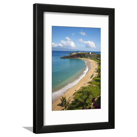 Sheraton Maui Resort and Spa, Kaanapali Beach, Famous Black Rock known for it's Snorkeling Framed Print Wall Art By Ron (Best Snorkeling Beaches In Maui)