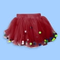 thumbnail image 2 of Akiihool Girl's Tutu Layered Princess Skirt with Pom Pom Puff Balls for Little Toddler Girls, Size 100, 2 of 4