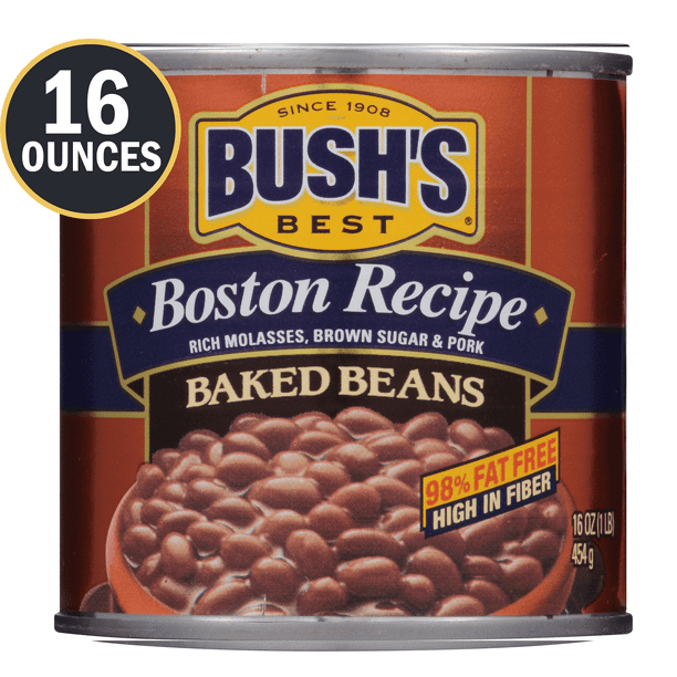 BUSH'S Boston Recipe Baked Beans, Canned Beans, 16 Oz