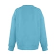 thumbnail image 4 of Stamzod Womens Sweatshirt Fall Fashion V-Neck Pullover Long Sleeve Top Casual Drop Shoulder Sweatshirts for Women Sky Blue D L, 4 of 6