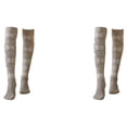thumbnail image 2 of Guardurnaity 1 par de medias por encima de la rodilla para mujer, calcetines ajustados para Festival, señoras femeninas Gris 2Conjunto, 2 of 6