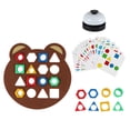 thumbnail image 1 of Juego de mesa para aprender colores, juego de batalla interactivo, juego de rompecabezas de combinación de formas con campana, 1 of 9
