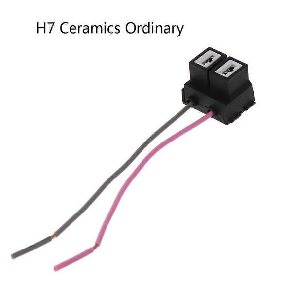 Ceramic H7 Car Halogen Bulb Socket Power Adapter Plug Connector Wiring Harness