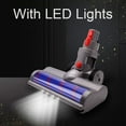 thumbnail image 3 of Soft Hair Roller Brush Head Floor Tool with 4Pcs LED Lights for Tiles, Marbles, Wood Floor, Rotatable Cleaner Head Compatible with Dyson V7 V8 V10 V11 V15, 3 of 7