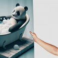 thumbnail image 3 of Panda in bathtub  Bathroom Decor Set , multi size Colorful Luxurious Graphic Print Polyester Fabric Fashion Bathroom Decor Sets with Hooks  Shower Curtain Set Chic Modern Bathroom Decor shower, 3 of 7