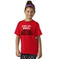 thumbnail image 4 of Always Give 100 Unless Donating Blood Crewneck T Shirts Boy Girl Teen Brisco Brands XS, 4 of 6