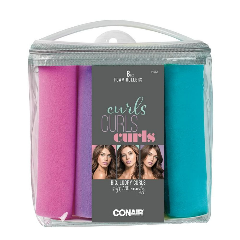 Conair Jumbo Foam Rollers, 8 ct