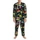 thumbnail image 3 of Balery Bright Mushrooms Pijama para Hombre de Dos Piezas con Manga Larga, Conjunto de Dormir y Descanso Suave con Bolsillos-Medium, 3 of 7