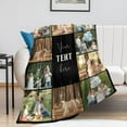 thumbnail image 4 of Custom Photo Blankets Using My Own Photos Personalized Throw Blanket with Pictures Text Customized Blanket for Adults Mom Dad Family Dog Kids Friends Lover Personalized Memorial Gift 60"x80", 4 of 6