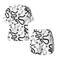 thumbnail image 5 of Naloa Hand Drawn Snake Women's Short-Sleeved Pajama Set, Loungewear, Summer pajamas, Breathable Cozy - Medium, 5 of 9