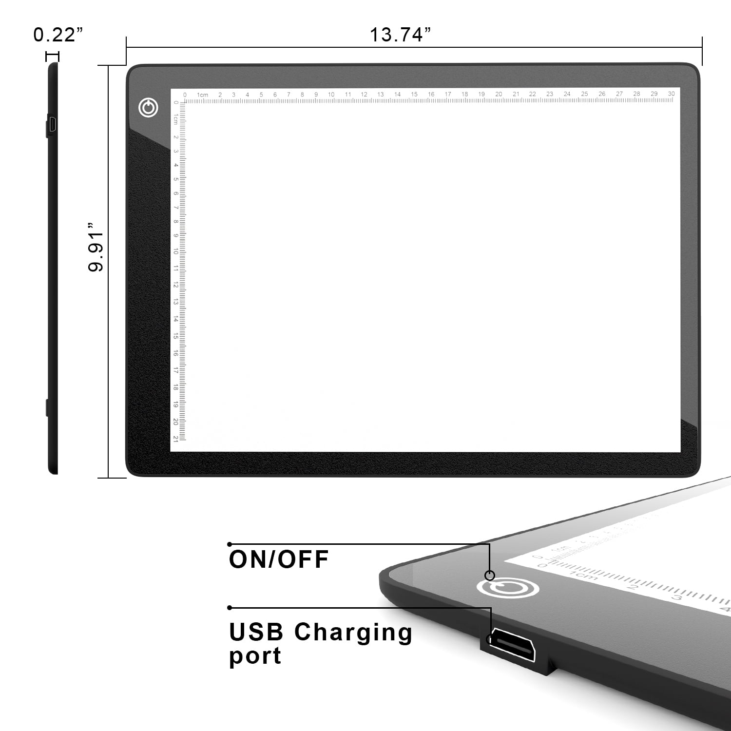Anivia A4 Ultra-Thin Light Box for Diamond Painting-Black（Ship from USA)