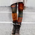 thumbnail image 3 of Rggeeun Halloween Leggings for Women Soft Yoga Pants Cat Graphic Elastic Waist Womens Fall Clothes Evening Party Classic,Orange,M, 3 of 4