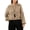 Khaki, variant on Edvintorg Pullover Sweaters for Women Solid Color Crew Neck Cropped Sweater Long Sleeve Loose Pullover Top Clothes Women Coffee M