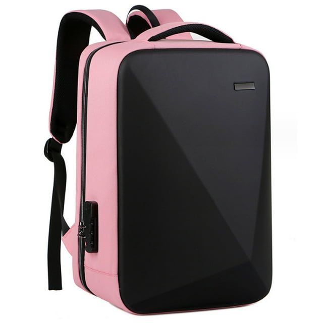 Mochila rígida antirrobo, mochila fina para ordenador portátil de negocios para hombres, bolsa para ordenador portátil resistente al agua con puerto USB