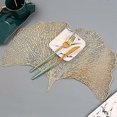 thumbnail image 4 of Decorative PVC Coasters with Hollow Pattern of Ginkgo Biloba Leaves (Gold), 4 of 5