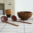 thumbnail image 4 of Handcrafted Wooden Ramen Soup Spoon, Long Handle Hot Pot Spoon Stainers, Ramen Ladle Strainer Kitchen Utensils, 4 of 8