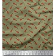 thumbnail image 1 of Soimoi Rayon Fabric Guitar Musical Instrument Printed Fabric 1 Yard 56 Inch Wide, 1 of 3