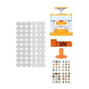 Button Maker Machine,55mm Button Maker Machine for Creative DIY,DIY Badge Brooch Pin Making Machine Birthday,Pin Button Maker Press Machine Button Parts,Blank Button Pins Badge with 48 Set