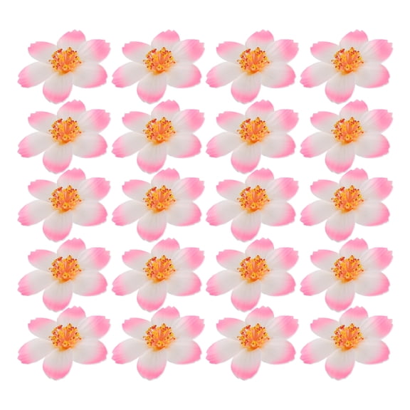 ETEREAUTY 20Pcs Pink Artificial Hawaii Frangipani Flowers for Tropical Themed Party Decorations and Crafts