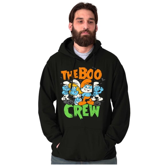 Spooky Halloween Smurfs The Boo Crew Hoodie Sweatshirt Women Men Brisco Brands S