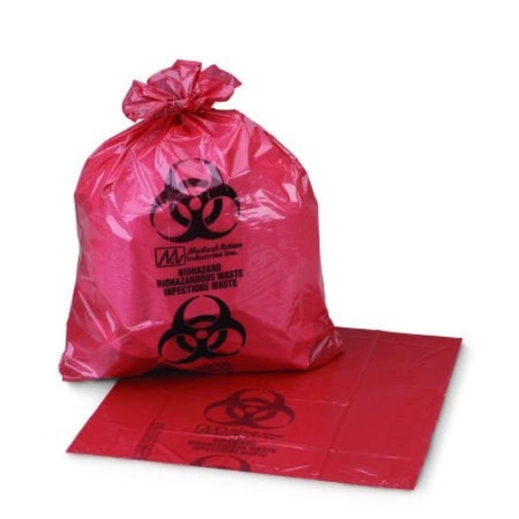 McKesson Infectious Waste Bag 11 X 14 Inch, Printed, Box of 50