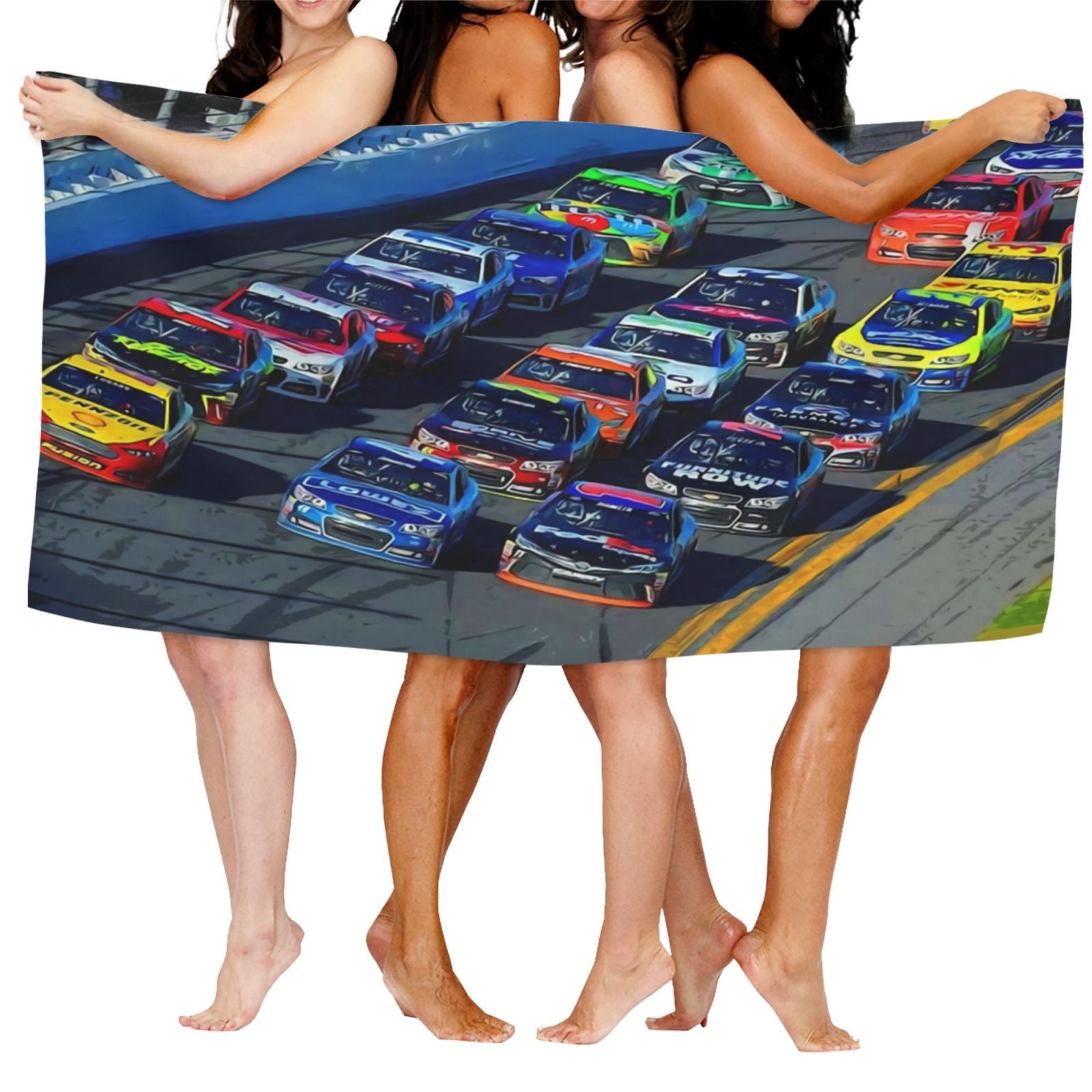 Nascar Sprint Daytona 500 Start Bath Towel Washcloths Beach Towel Quick Dry Towel Microfiber Absorbent Bath Towel 32x52 In