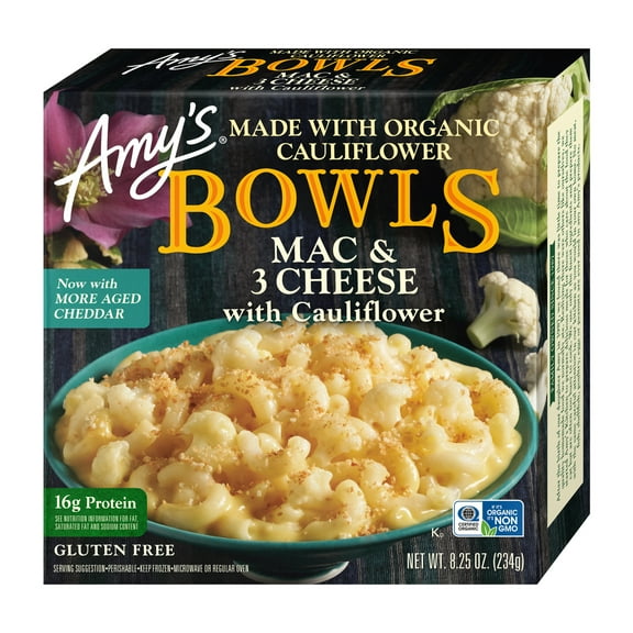 Amys Mac and 3 Cheese with Cauliflower Bowl, 8.25 Ounce -- 12 per case.