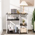 thumbnail image 2 of Costway Industrial Kitchen Baker's Rack Microwave Stand Utility Home Shelf w/ 6 Hooks, 2 of 9