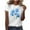 Blue, variant on Summer Casual Tshirts for Women Loose Fit Crewneck Floral Printed Basic Tees Short Sleeve Tops Pullover T Shirt (XL, Purple 01)