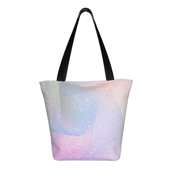 Ratiio Rainbow Print Shoulder Bag for Women, Polyester Crossbody Purse Lightweight Handbag for Daily Travel and Casual Use