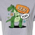 thumbnail image 3 of Toy Story - Rex Flex - Juniors Cropped Cotton Blend T-Shirt, 3 of 5