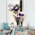 thumbnail image 2 of Designart Pink Orchid Flower On Abstract Fusion II Canvas Wall Art, 2 of 5