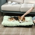 thumbnail image 3 of HEVIRGO Dogs Cushion Solid Color Keep Warmth Soft Texture Thickened Cat Dogs Sleeping Mat for All Seasons,Rose Red S, 3 of 10