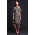 thumbnail image 4 of Bimba Robe Shift Épaules Dénudées Style Chic Imprimé Floral Gris pour Femmes Tunique d'Été - Très Grand, 4 of 6