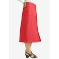 thumbnail image 3 of Jessica London Women's Plus Size True Fit Button-Front Midi Skirt, 3 of 3