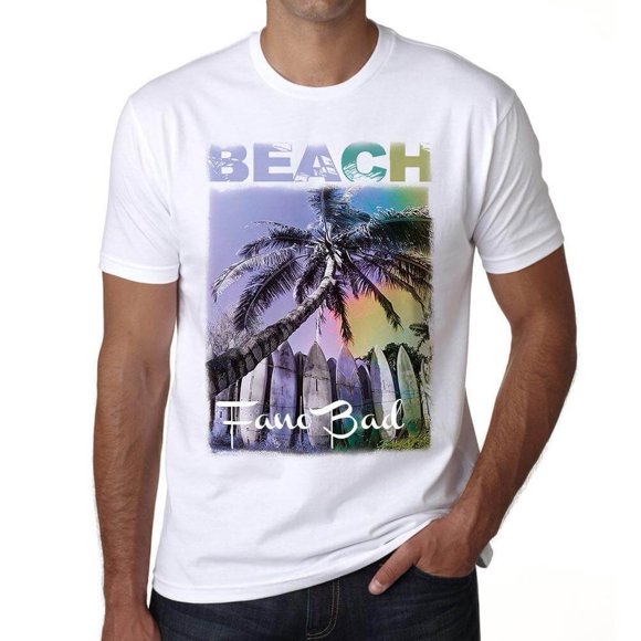 T-Shirt Graphique pour Hommes Fano Bad Beach Palm Éco-Responsable Édition Limitée Tee-Shirt Manches Courtes Vintage Cadeau d'Anniversaire Original