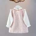 thumbnail image 6 of Gpaecead Toddler Girl Fall Winter Princess Dress Corduroy Outfit Long Sleeve Tops + Suspender Dress 2Pcs Clothes Set Pink, 6 of 8
