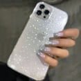 thumbnail image 4 of Nueva funda de lujo con purpurina brillante transparente para iPhone 16, 15, 14, 13, 12, 11 Pro Max, Mini X, XR, XS, a prueba de golpes, TPU transparente, suave, 4 of 5