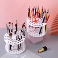 thumbnail image 4 of ziyahi Makeup Brushes Storage Holder Large Capacity Multifunctional Home Hotel Dorm Classroom Table Cosmetics Eyeliner Pencils Rack Pink, 4 of 5