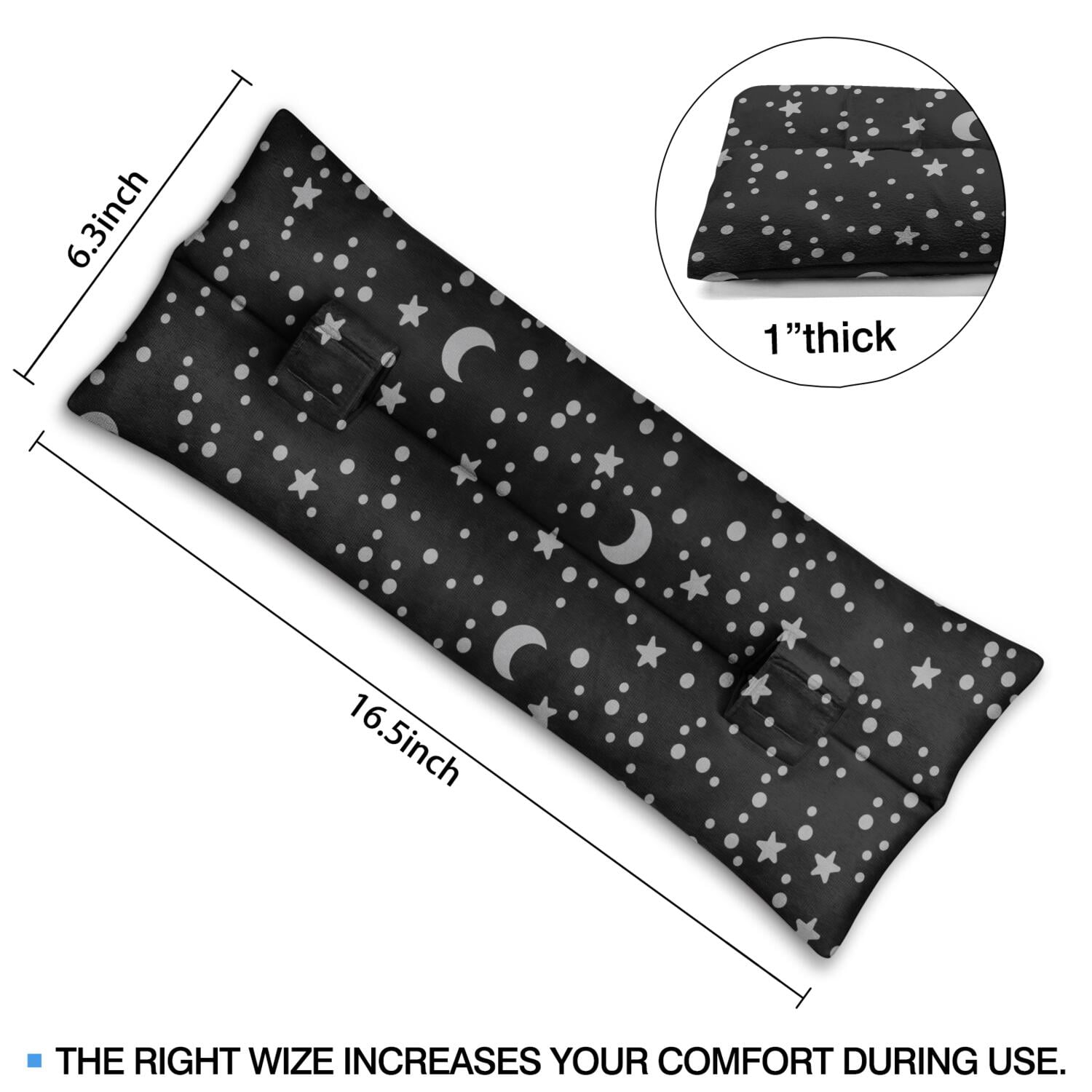Gothic Celestial Seatbelt Cushion - 2-Inch Thick Padding for Chest Surgery Recovery