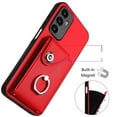 thumbnail image 4 of Compatible for Samsung Galaxy A15 Case with Card Holder, Wallet Case for Women Men with Rotation Finger Ring Stand, Accordion Style PU Leather Shockproof Case for Galaxy A15, Red, 4 of 7