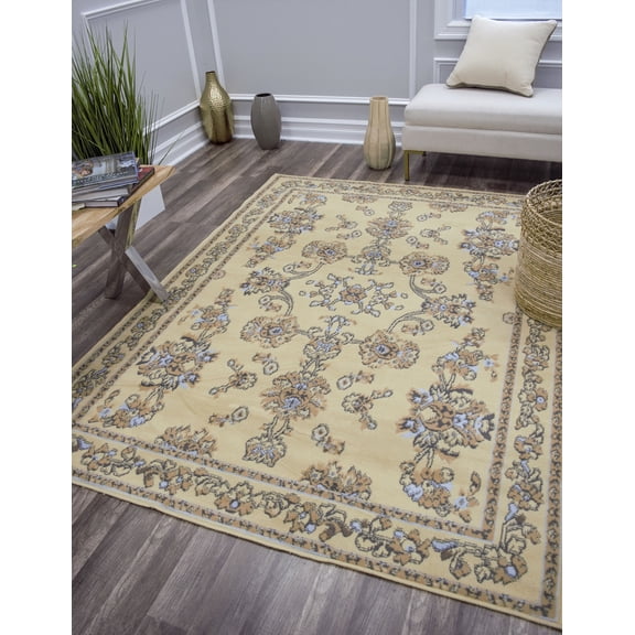Belfort BM30A Legacy Ivory traditional Traditional beige Area Rug, 2'6"x12'