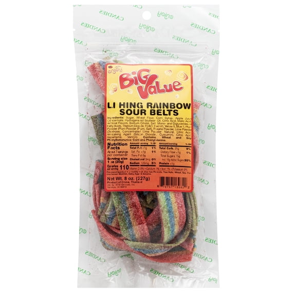 Enjoy Li Hing Rainbow Sour Belts (8 oz)
