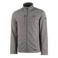 thumbnail image 2 of Men's Cutter & Buck  Gray Washington Huskies Evoke Eco Softshell Recycled Full-Zip Jacket, 2 of 3