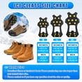 thumbnail image 4 of Ice Cleats Snow Traction Cleats Crampons for Shoe and Boots, 11 Studs Non-Slip Overshoe for Walking on Snow and Ice Rubber Walking Cleats Anti Slip Crampons, Size:L (1 Pair), 4 of 7