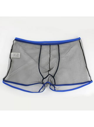 Men's Boxer Briefs Underwear Breathable Mesh Underwear Middle Waist Leisure  Sports